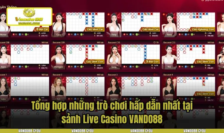 live casino vando88 4 Tổng hợp những trò chơi hấp dẫn nhất tại sảnh Live Casino VANDO88